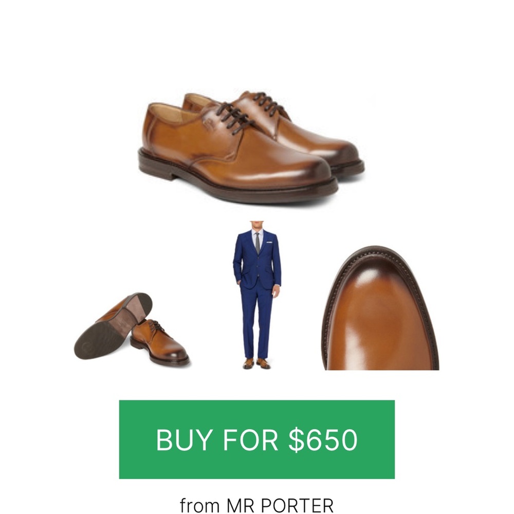 Gucci logo-debossed leather Derby shoes - Picture 5 of 12